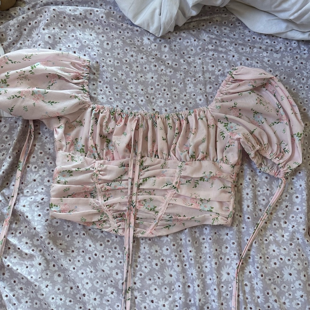 2BELLA-Pink Floral Corset Top💓💐